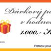 Dárkový poukaz na 1.000,- Kč